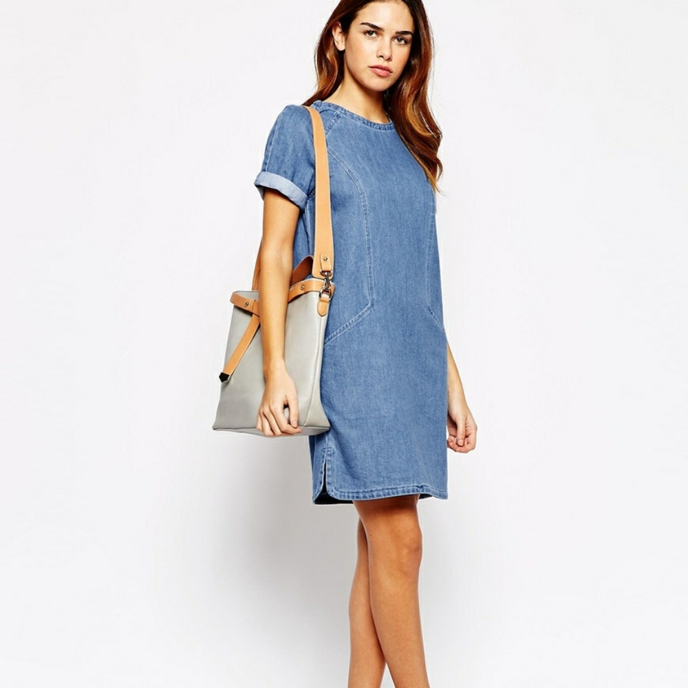 Adorable Denim Chambray Tshirt Dress